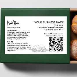 QR Code Hütte Gesetz Lebensmittelkennzeichnung Rechteckiger Aufkleber