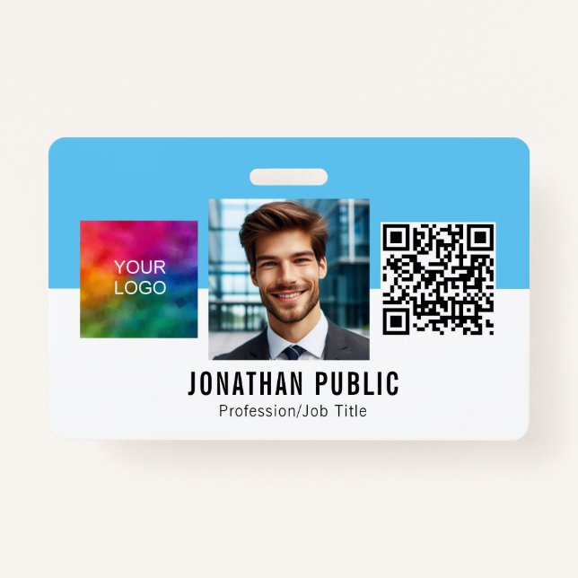 QR-Code-ID für Mitarbeiter-ID-Karte für kundenspez Ausweis (Vorderseite)