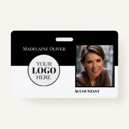 QR-Code-ID Schwarz-weißes Logo-Foto für Mitarbeite Ausweis