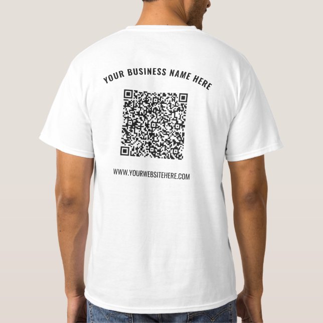 QR-Code Ihr Business-T - Shirt mit benutzerdefinie (Rückseite)