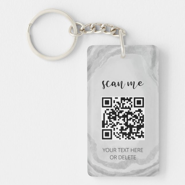 QR-Code Ihr Logo Business Berufliches Marketing Schlüsselanhänger (Vorderseite)