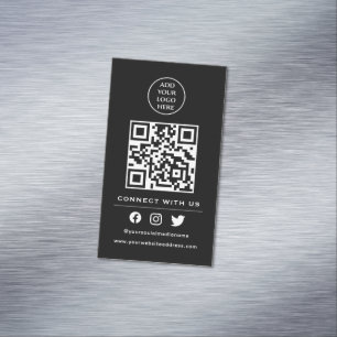 QR Code Ihr Logo nach der Prüfung, um mit uns zu v Magnetische Visitenkarte