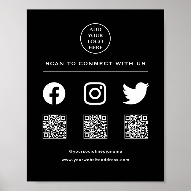 QR-Code Ihr Logo nach Prüfung Ich Verbindung mit u Poster (Vorne)