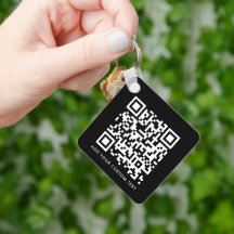 QR-Code | Ihr Text Schwarz Minimalistisch