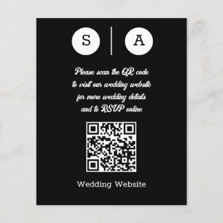 QR-Code in Schwarz und Weiß, einfach und elegant Flyer