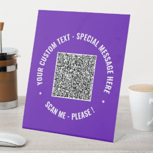 QR-Code-Info Benutzerdefiniertes Textdiebstahl Unt Sockelschild