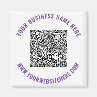 QR Code Info Cadeau Aimant Texte personnalisé - Vo