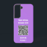 QR-Code Info Ihr spezielles Werbegeschenk Samsung Galaxy Hülle<br><div class="desc">Wählen Sie Farben und Schriftart - Ihre spezielle QR-Code-Info und Personalisiertes Geschenk für den benutzerdefinierten Text - Hinzufügen Ihres QR-Codes - Bild oder Logo - Foto / Text - Name oder andere Informationen / Nachricht - Neu vergrössern und verschieben oder entfernen / Elemente hinzufügen - Bild / Text mit Anpassungstool....</div>
