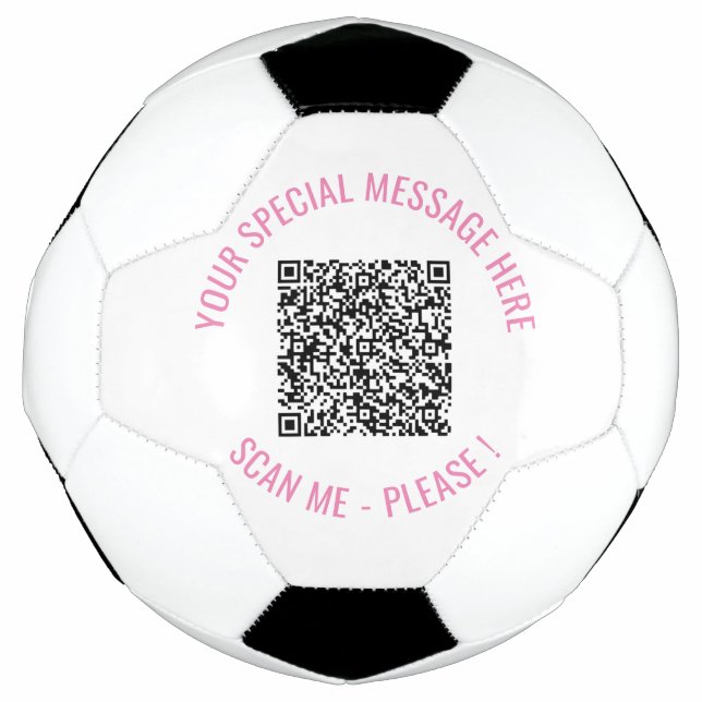 QR Code Info Ihr Text Überraschung Geschenk Fußbal Fußball (Vorderseite)