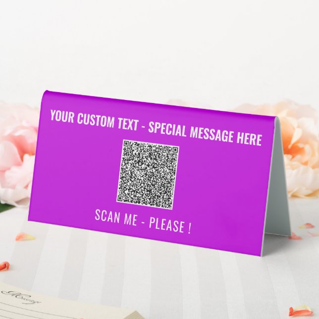 QR-Code Info zum Zeitszeichen für Text und Farben Tischaufsteller (In Situ (Hochzeit))