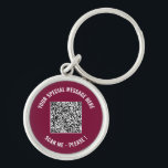 QR-Code-Informationen zu Ihrem Schlüsselanhänger<br><div class="desc">Wählen Sie Farben und Schriftart - Ihre spezielle QR-Code-Info und Personalisiertes Geschenk für den benutzerdefinierten Text - Hinzufügen Ihres QR-Codes - Bild oder Logo - Foto / Text - Name oder andere Informationen / Nachricht - Neu vergrössern und verschieben oder entfernen / Elemente hinzufügen - Bild / Text mit Anpassungstool....</div>