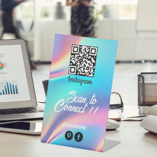 Qr Code Instagramm Sockelschild