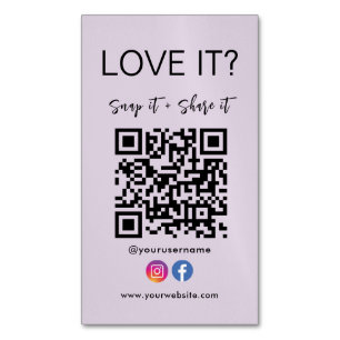 QR-Code-Instagramm speichern und freigeben Magnetische Visitenkarte