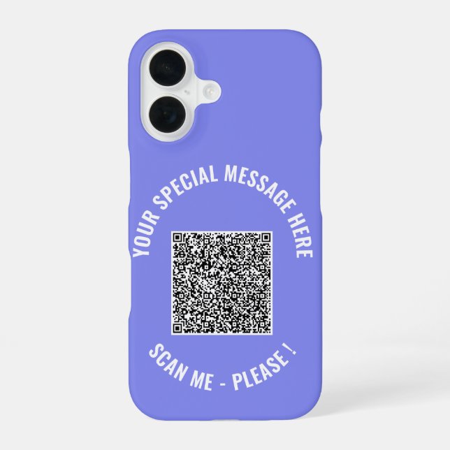 QR-Code-iPhone-Hülle Beispiel Benutzerdefinierter  iPhone 16 Hülle (Rückseite)