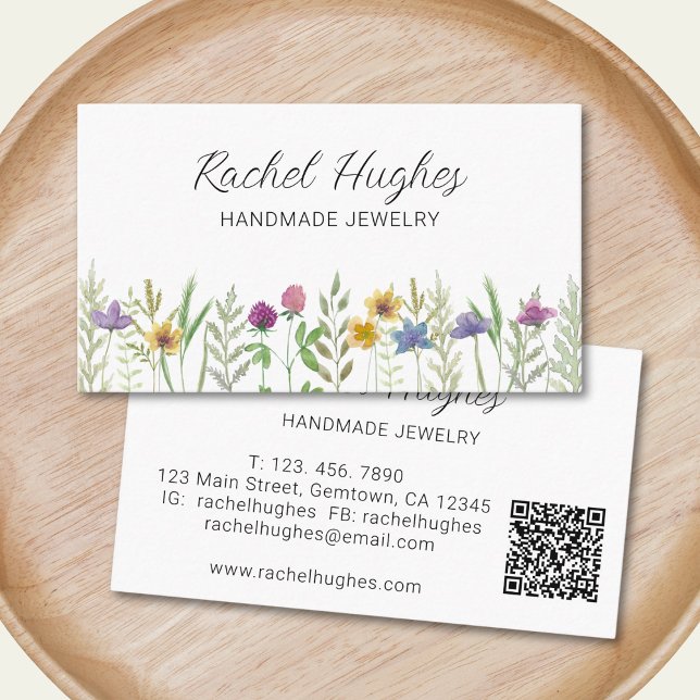 QR Code Jeweler Floral Visitenkarte (Von Creator hochgeladen)