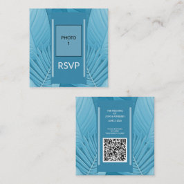 QR-Code-Karte für das Foto "Tropical Aquamarin Wed Begleitkarte