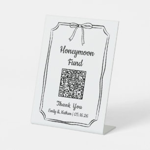 QR-Code-Karte für den Minimalistischen Chic Bow Ho Sockelschild