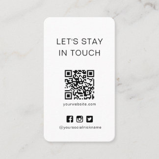 QR-Code-Karte für einfache Schwarz-Weiß-Medien Visitenkarte