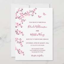 QR-Code | Kirschblüten Rosa Weiße Hochzeit