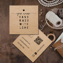 Qr Code Kraft Handmade mit Liebe