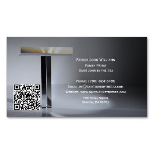 QR-Code-Kreuz-Priester-Geschäftskartenmagnet Magnetische Visitenkarte