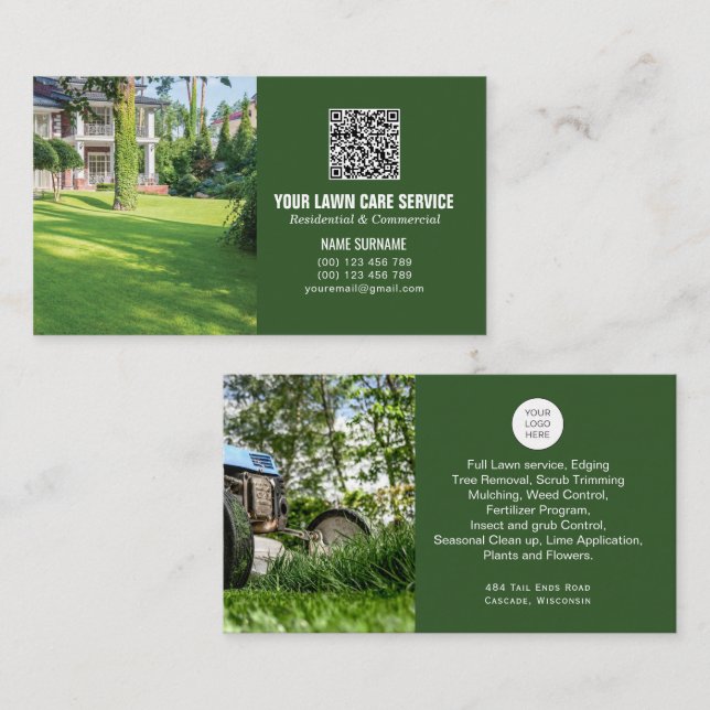 QR-Code Lawinenservice-Visitenkarte mit Fotos Visitenkarte (Vorne/Hinten)