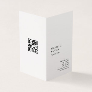 QR-Code-Leinen Modern Professionell Exklusiv Visitenkarten