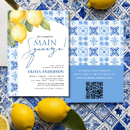 QR Code Lemon Main Squeeze Brautparty Einladung