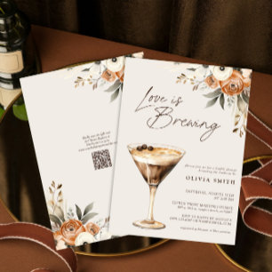 QR Code Liebe Braut Espresso Martini Dusche Einladung