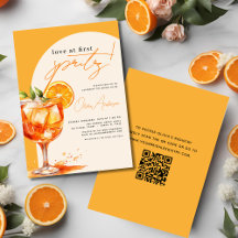 QR-Code-Liebe im ersten Spritz-Orange-Brautparty