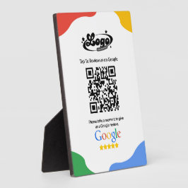 QR Code Link Google Review Fotoplatte