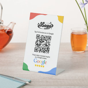 QR Code Link Google Review Sockelschild