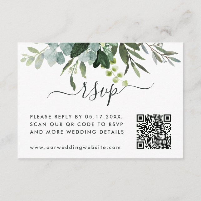 QR Code Link UAWG Eukalyptus Green Foliage Begleitkarte (Vorderseite)
