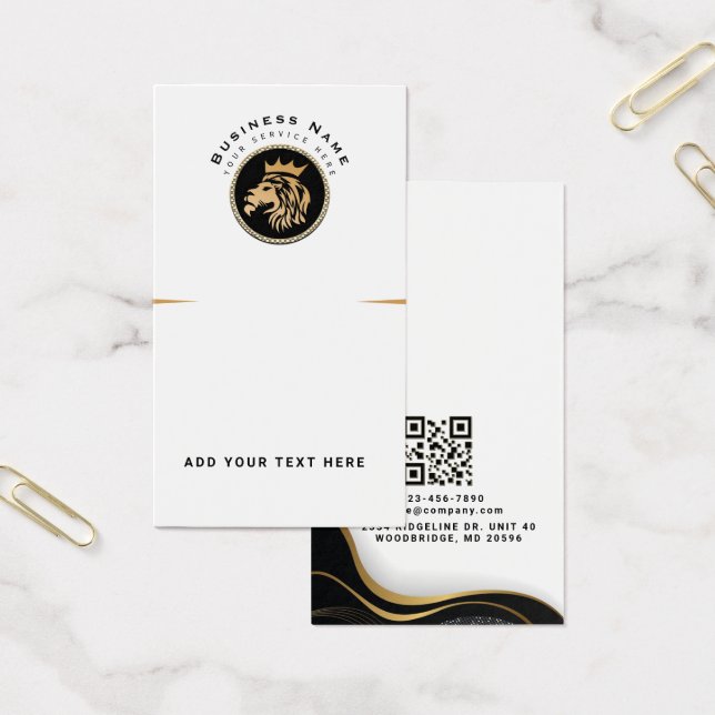 QR Code Lion Logo Business Scan für Display Cards (Büro)