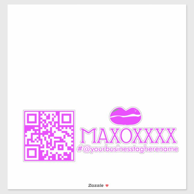 QR Code Lipgloss Nom commercial autocollant (Feuille)