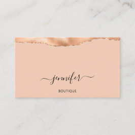 QR-Code-Logo Abstrakte Kupfer-Pfirsich-Rose Visitenkarte