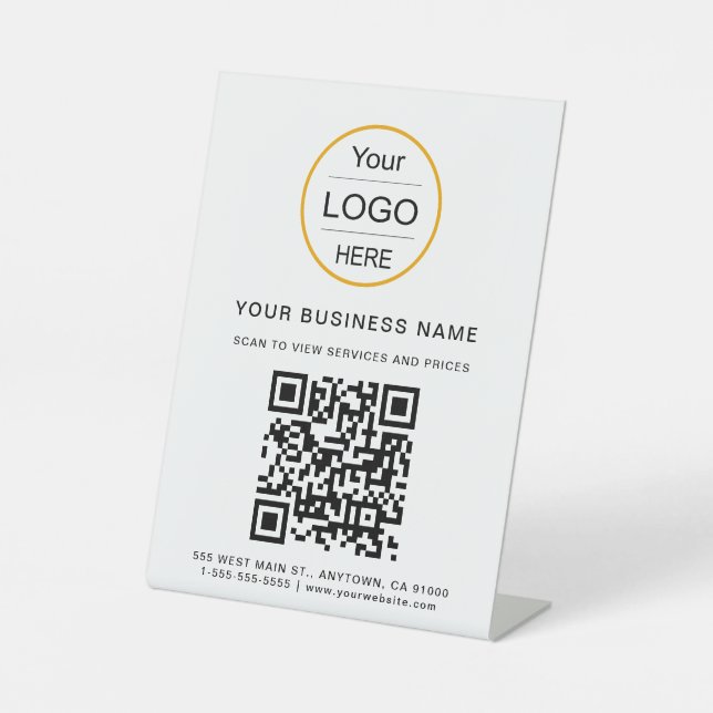 QR-Code/Logo-Basis/Menü-Logo Sockelschild (Vorderseite)