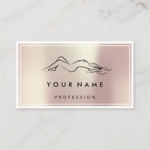 QR CODE Logo Body Sculpting Massage Pflege Rose Visitenkarte