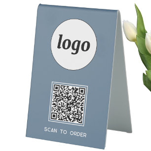 QR-Code-Logo-Business Scan zur Bestellung von dunk Tischaufsteller