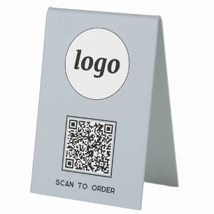 QR-Code-Logo-Business Scan zur Bestellung von Powd Tischaufsteller