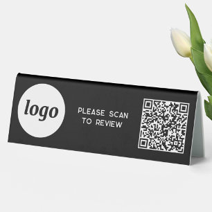 QR-Code-Logo-Business-Scan zur Überprüfung von Sch Tischaufsteller