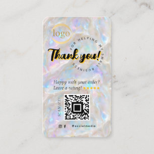 QR-Code-Logo Einzigartige Iridescent Opal Vielen D Visitenkarte