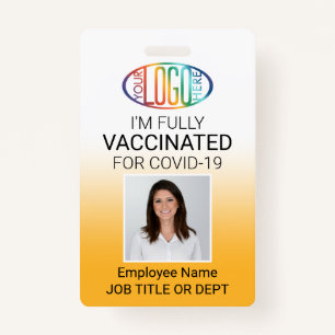QR-Code Logo-Foto-ID Covid Vaccine Pass Gelb Ausweis