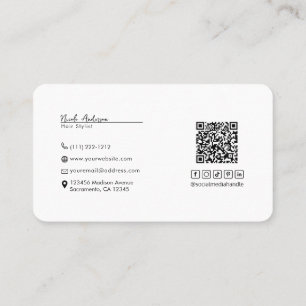 QR-Code-Logo für Social-Media-Verbindung Visitenkarte