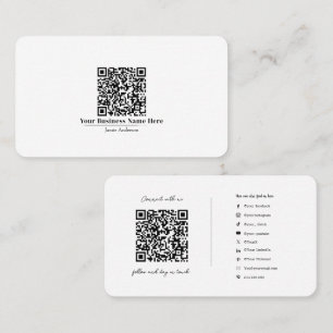 QR-Code-Logo für Social-Media-Verbindung Visitenkarte