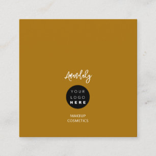 QR Code Logo Ground Earth Tone Minimalismus Quadratische Visitenkarte