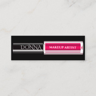 QR-Code-Logo Makeup Lipstick-Rot Mini Visitenkarte