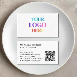 QR-Code-Logo Minimalistisch Visitenkarte