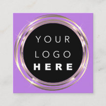 QR-Code-Logo Online-Shop Frame Gold Vivd Lila