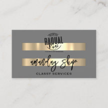 QR Code Logo Online Shop Gold Grau Beruflich